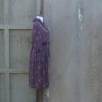 1980s Printed Tie Neck Dres..