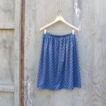 1970s Printed Skirt Blue an..