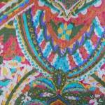 1970s Silk Skirt Paisley Pr..